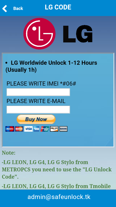 Lg volt unlock code free